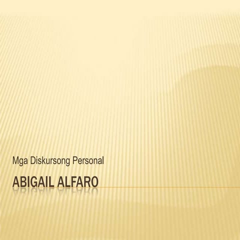 Mga diskursong personal