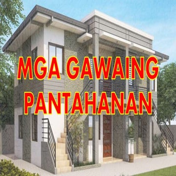 Mga Gawaing Pantahanan at Bahagi ng Bahay