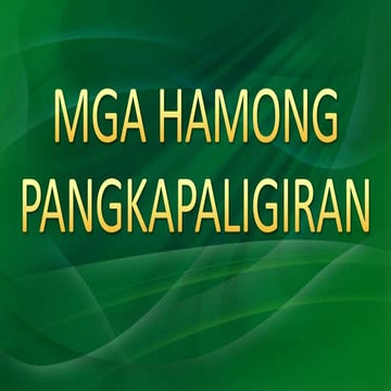 Mga hamong pangkapaligiran