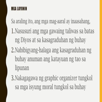 Mga isyung moral tungkol sa buhay. ESPpptx