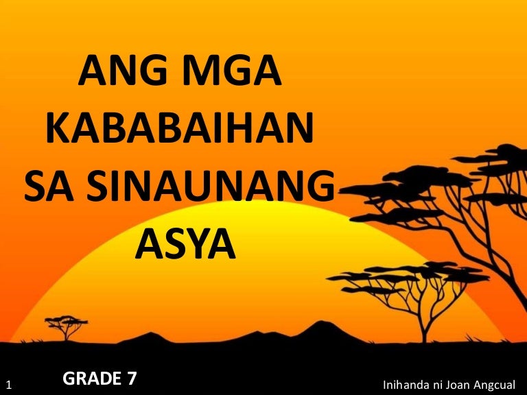 Mga Kababaihan Ng Sinaunang Asya