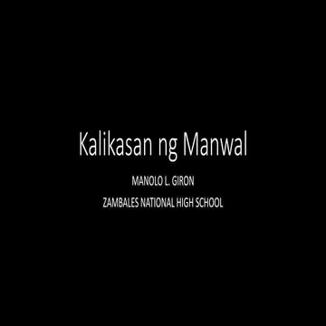 Mga katangian at kalikasan ng manwal
