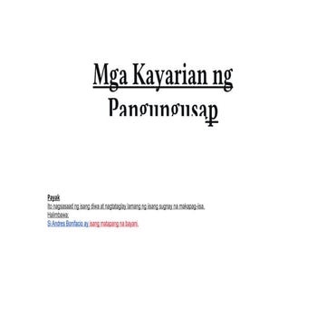 Kayarian ng panaguri at paksa | PPTX