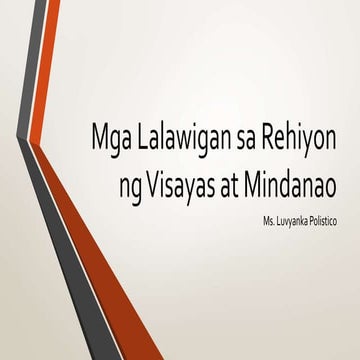 Mga lalawigan sa rehiyon ng Visayas at Mindanao