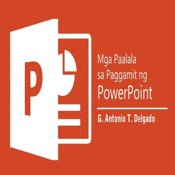 Mga Paalala sa Paggamit ng PowerPoint