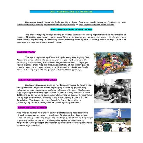 Mga pagdiriwang sa pilipinas