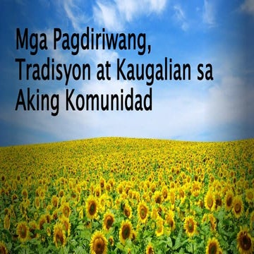 Mga Pagdiriwang sa aking Komunidad