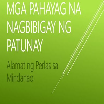 Mga pahayag na nagbibigay ng patunay