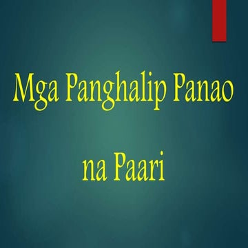 Mga panghalip panao na paari