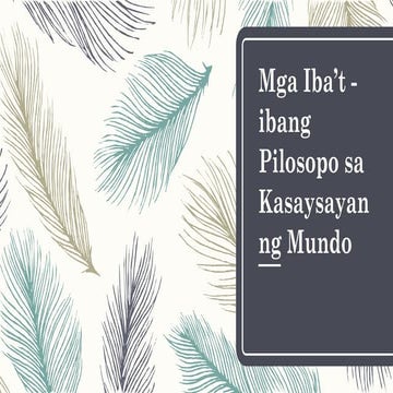 MGA PILOSOPO SA MUNDO.111111111111111pdf | PDF