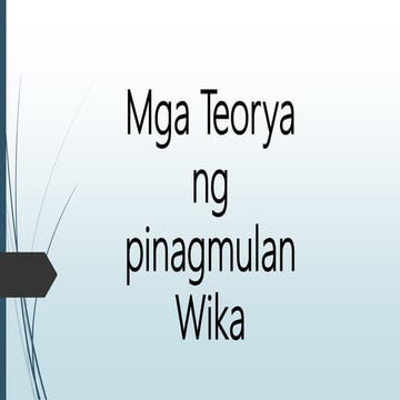 Mga teorya ng pinagmulan ng wika