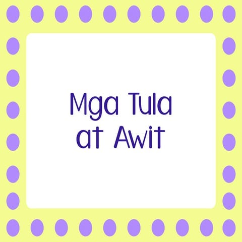 Mga tula at awit