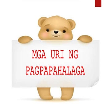 Mga uri ng pagpapahalaga