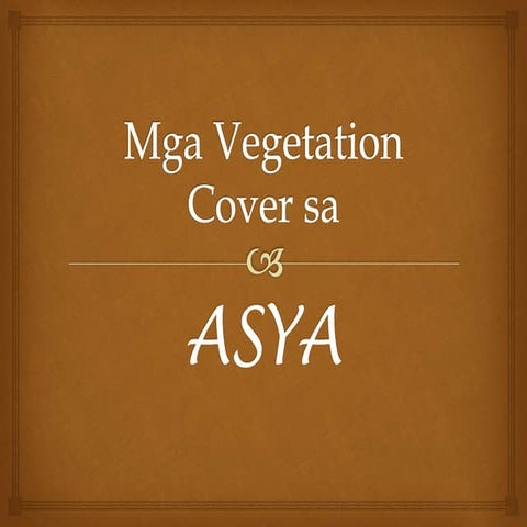 Mga vegetation cover sa asya