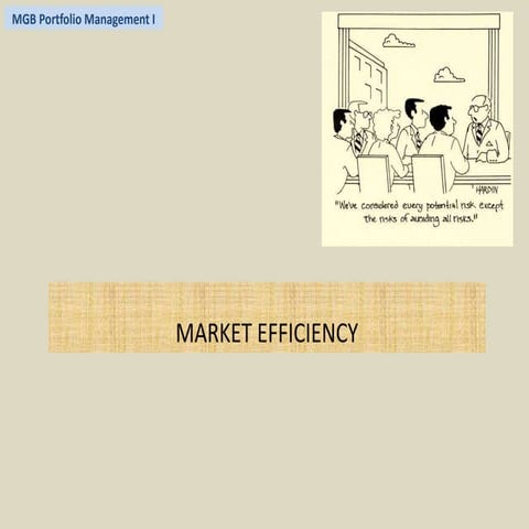 Market efficiency and portfolio theory