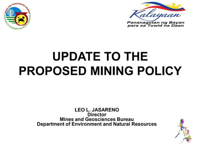 MGB Presentation Update on Mining Policy 7.6.2012