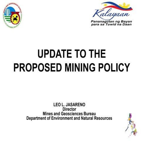 MGB Presentation Update on Mining Policy 7.6.2012