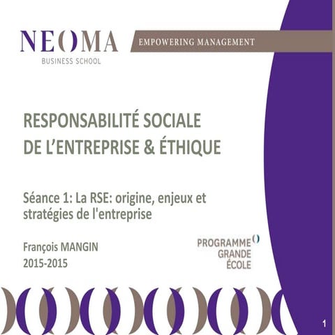 La RSE: origine, enjeux et stratégies de l'entreprise