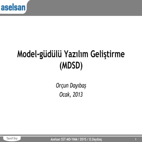 Model-güdülü Yazılım Geliştirme