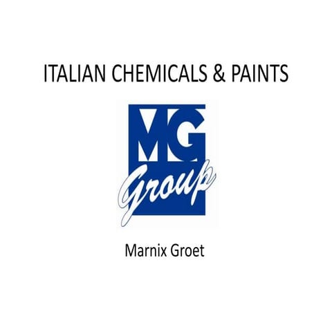 Mg Group - Italian paints and chemicals | PPTX