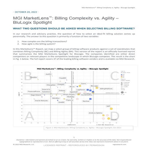 MGI MarketLens™: Billing Complexity vs. Agility – BluLogix Spotlight