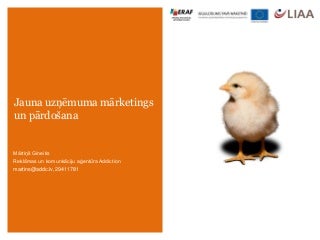 Jauna uzņēmuma mārketings un pārdošana