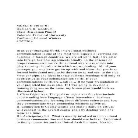 MGM316-1401B-01Quesadra D. GoodrumClass Discussion Phase2.docx