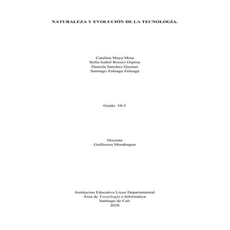 Naturaleza y evolución de la tecnología