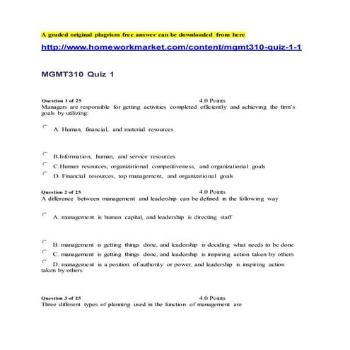 Mgmt310 Quiz 1 Q Docx