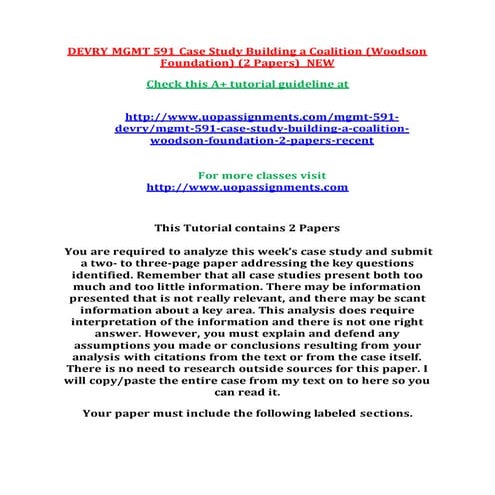 MGMT 591 Entire Course NEW