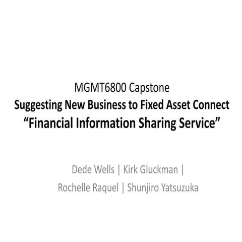 Capstone Project: Financial INformation Sharing Service