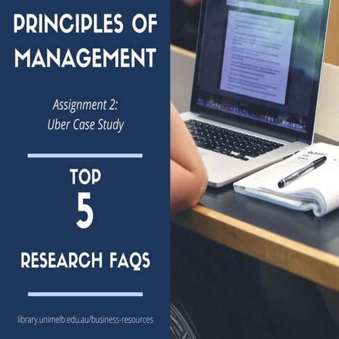 Principles of management: Assignment 2 research tips