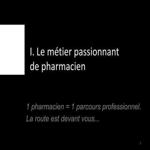 Le métier passionnant de pharmacien