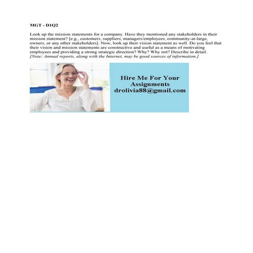 MGT - D1Q2   Look up the mission statements for a company- Have they m.pdf