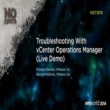 VMworld Europe 2014: Troubleshooting With vCenter Operations Manager (Live Demo)