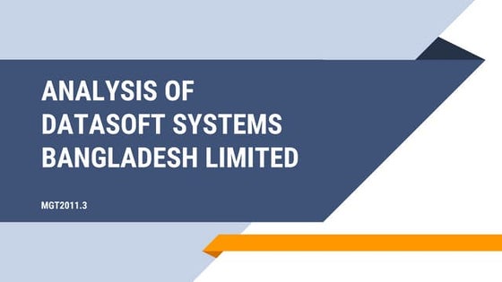 Analysis of Datasoft Systems Bangladesh Limited