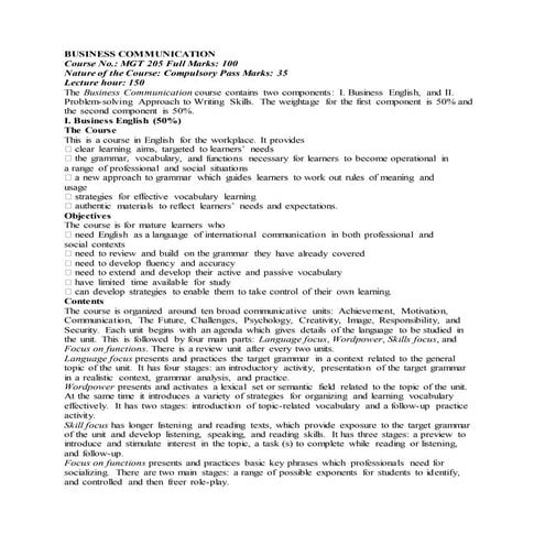 Mgt 205 business communication