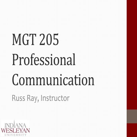 Mgt 205 workshop 1 slides