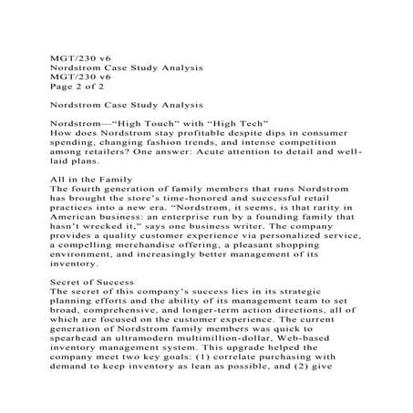 MGT230 v6Nordstrom Case Study AnalysisMGT230 v6Page 2 of 2.docx