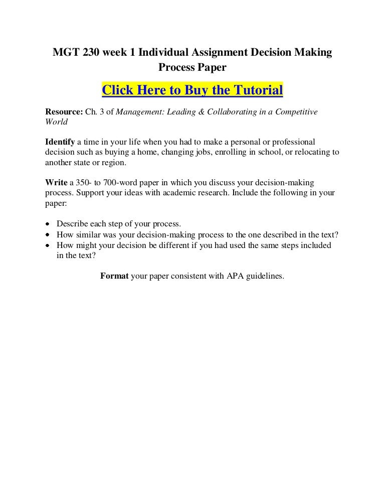 Organisational decisions picture