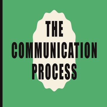 The Communication Process & Types of Written Communication