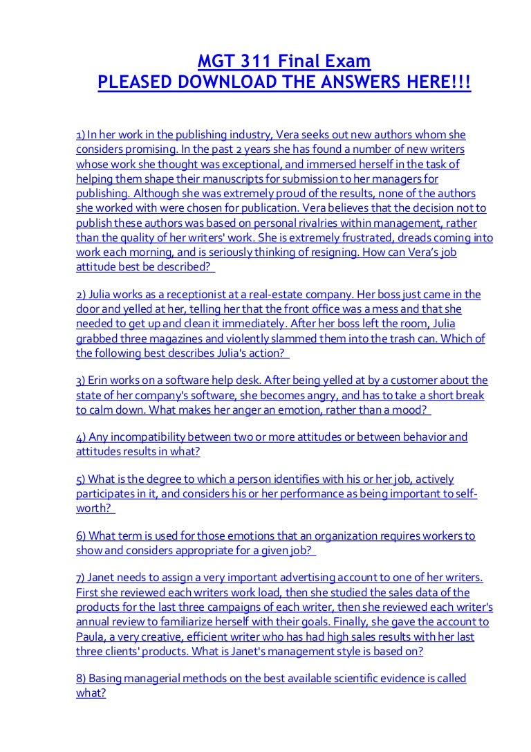 Final exam mgt 311 essay example 06 picture