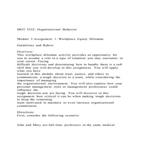  Mgt 3332 organizational behavior  module 3 assignmen