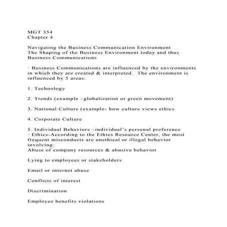 MGT 354Chapter 4Navigating the Business Communication Enviro.docx