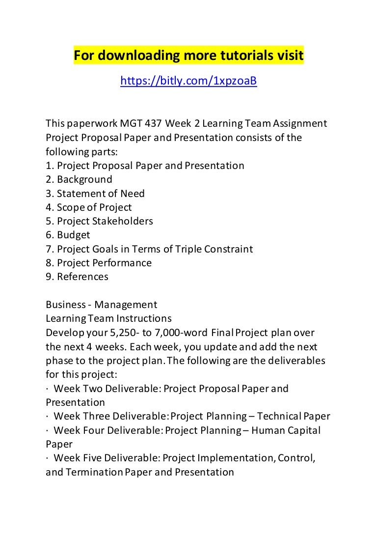 Mgt 437 project proposal paper and presentation 07 picture
