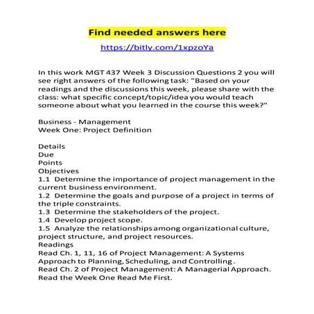 Mgt 437 week 3 discussion questions 2