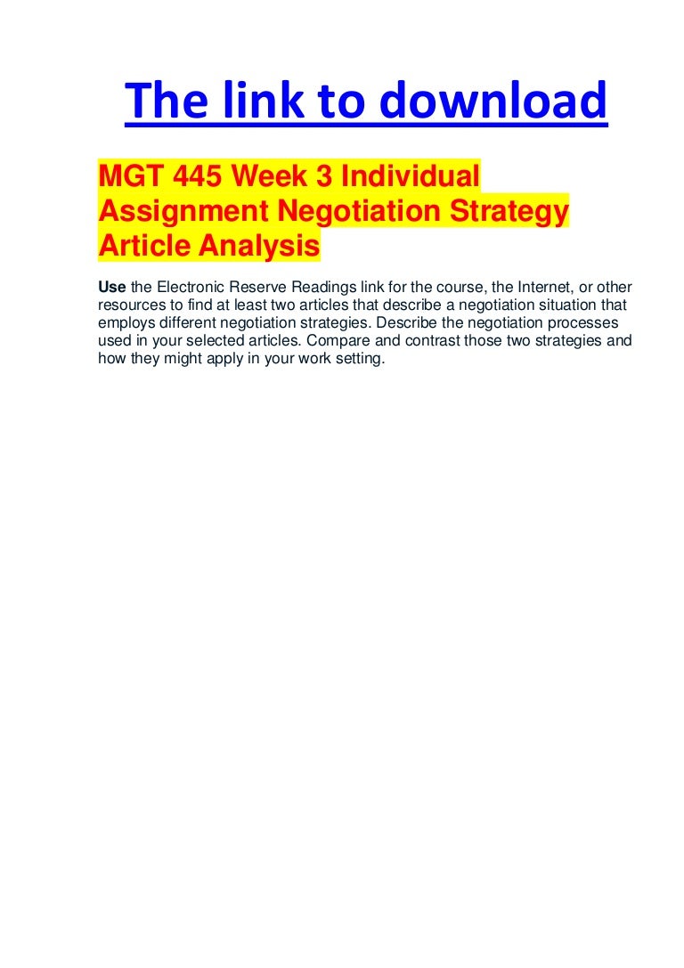 Negotiation articles picture