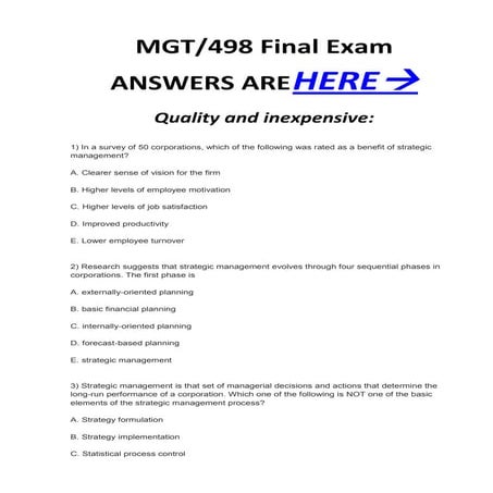 Mgt 498 mgt498 final exam correct 100%