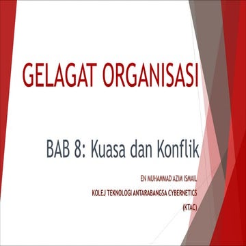 MGT 8 Konflik dalam Organisasi