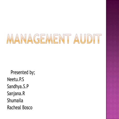 Managemant audit